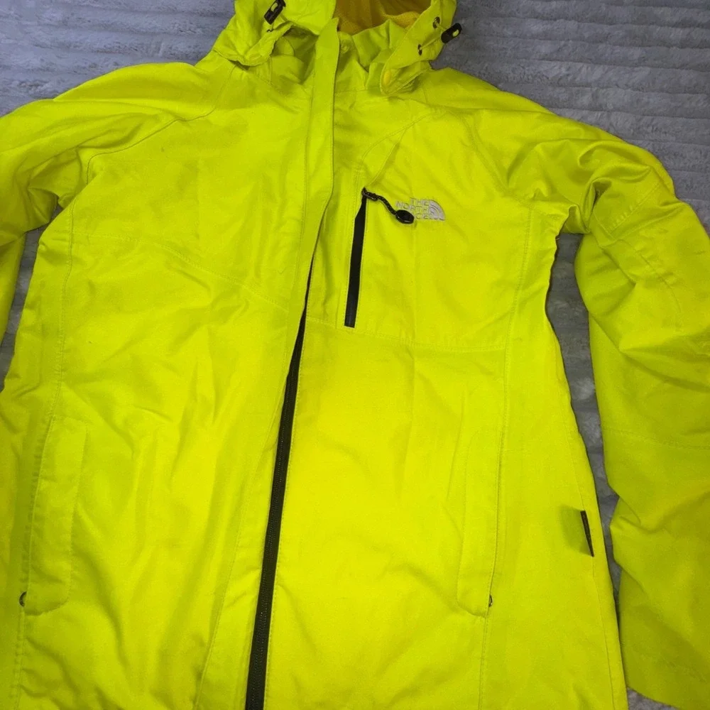 The North Face Jacket Mens XS Gore-Tex Performance Shell Neon Yellow‎ Rain Coat